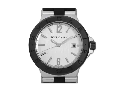 BVLGARI Diagono Ceramic "Silver/Stainless Steel/Ceramic/Black"