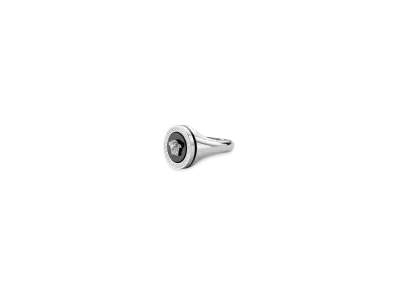 Versace Enamel Medusa Ring "Silver"