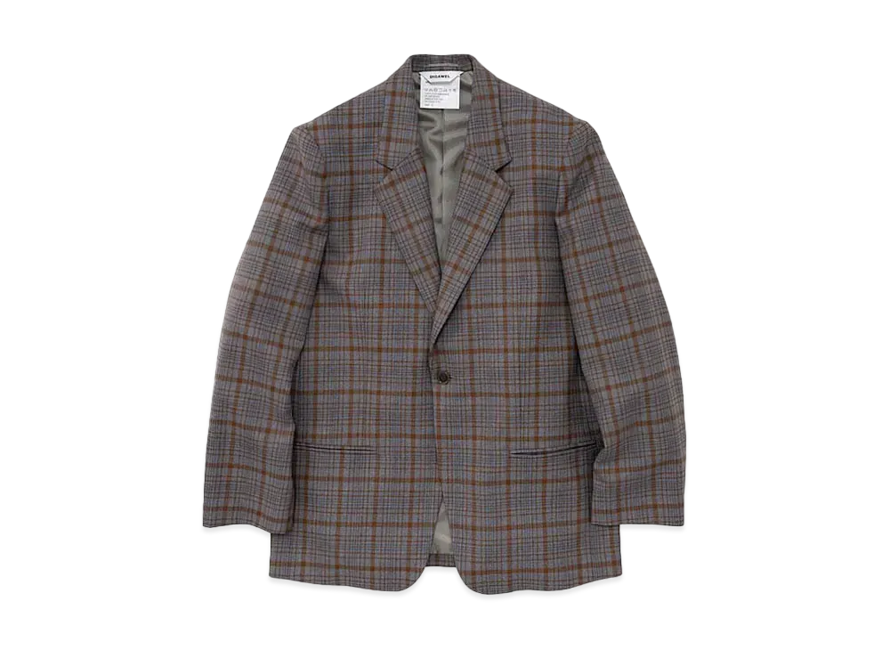 DIGAWEL Check Jacket "GreyxOrange"