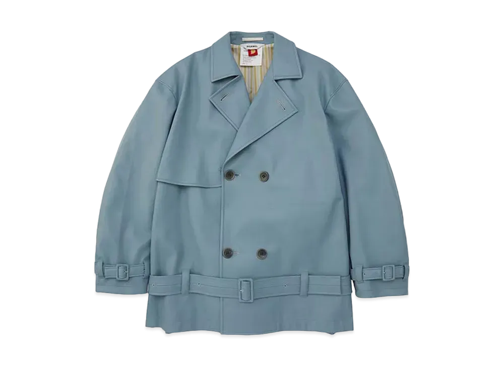 DIGAWEL Short Trench Coat "Blue Grey"