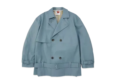 DIGAWEL Short Trench Coat "Blue Grey"