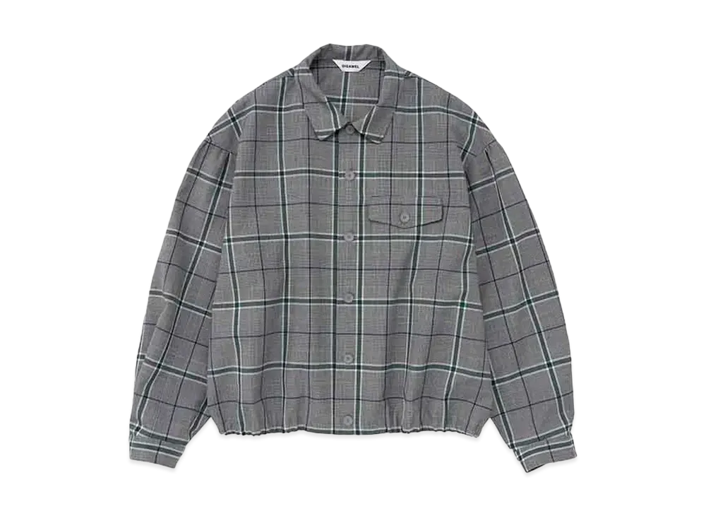 DIGAWEL Shirt Coat1 Check "Green"