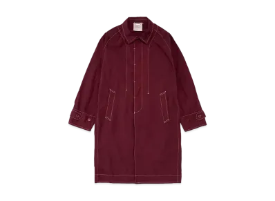DIGAWEL Raglan Sleeve Coat (Garment Dye) "Burgundy"