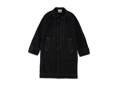 DIGAWEL Raglan Sleeve Coat (Garment Dye) "Black"