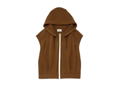 DIGAWEL Hoodie Vest ( URU TOKYO × DIGAWEL ) "Brown"