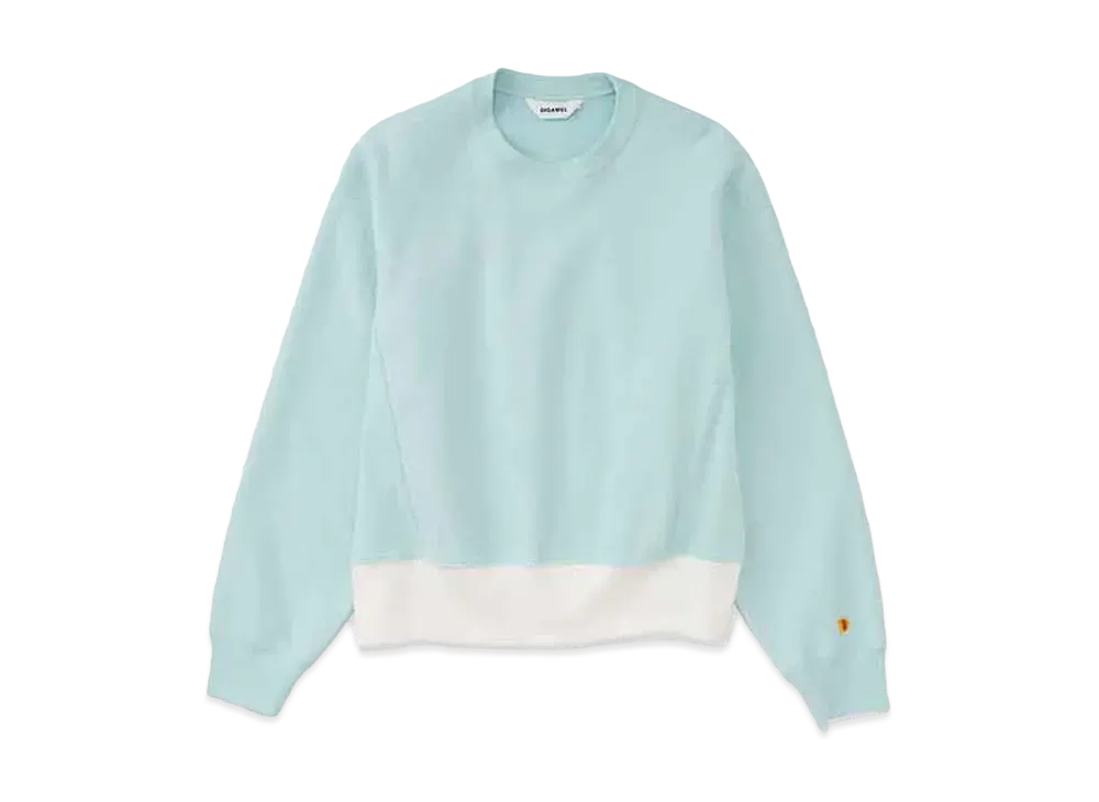 DIGAWEL Crop Top Reverse Weave Sweatshirt "Mint"
