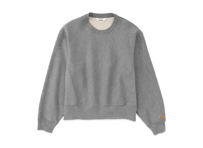 DIGAWEL Crop Top Reverse Weave Sweatshirt "Grey"