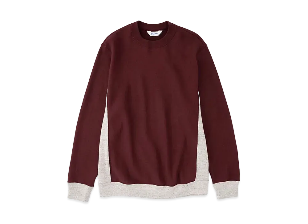 DIGAWEL Reverse Weave Sweat Shrit "Maroon"