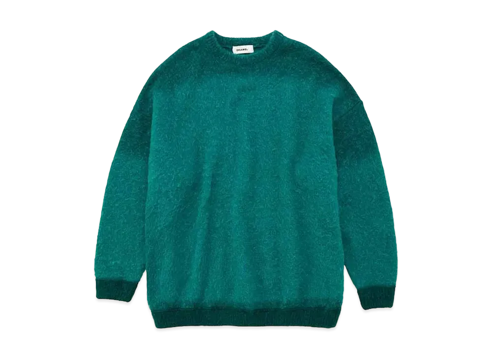 DIGAWEL Print Mohair Sweater "Green"
