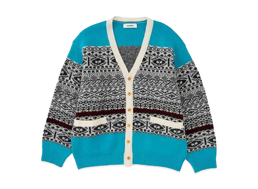 DIGAWEL Jacquard Cardigan "L.Blue"