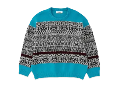 DIGAWEL Jacquard Sweater "L.Blue"
