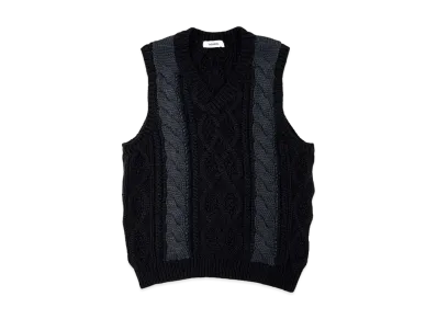 DIGAWEL Cable Stitch Vest "Black "
