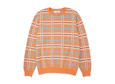 DIGAWEL Knit&Sewn Check Sweater "Red"