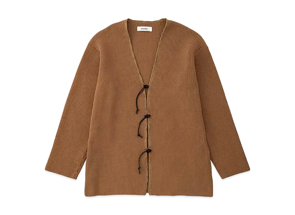 DIGAWEL Rib Knit Cardigan "Camel"