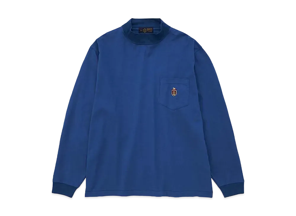 DIGAWEL CRST Pocket Long Sleeve Mock-turtle Tshirts "073/Blue"