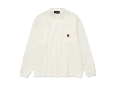 DIGAWEL CRST Pocket Long Sleeve Mock-turtle Tshirts "001/White"