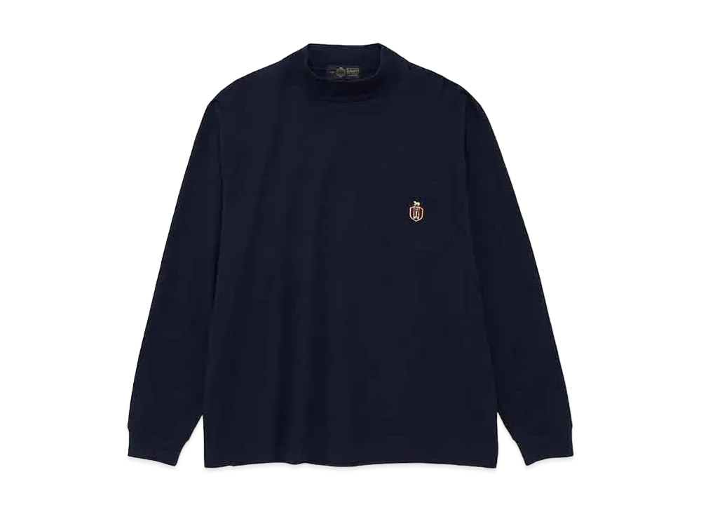 DIGAWEL CRST Pocket Long Sleeve Mock-turtle Tshirts "075/Navy"
