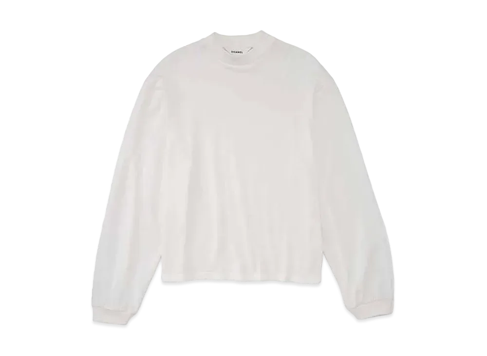 DIGAWEL Mock Neck L/S T-shirt "White"