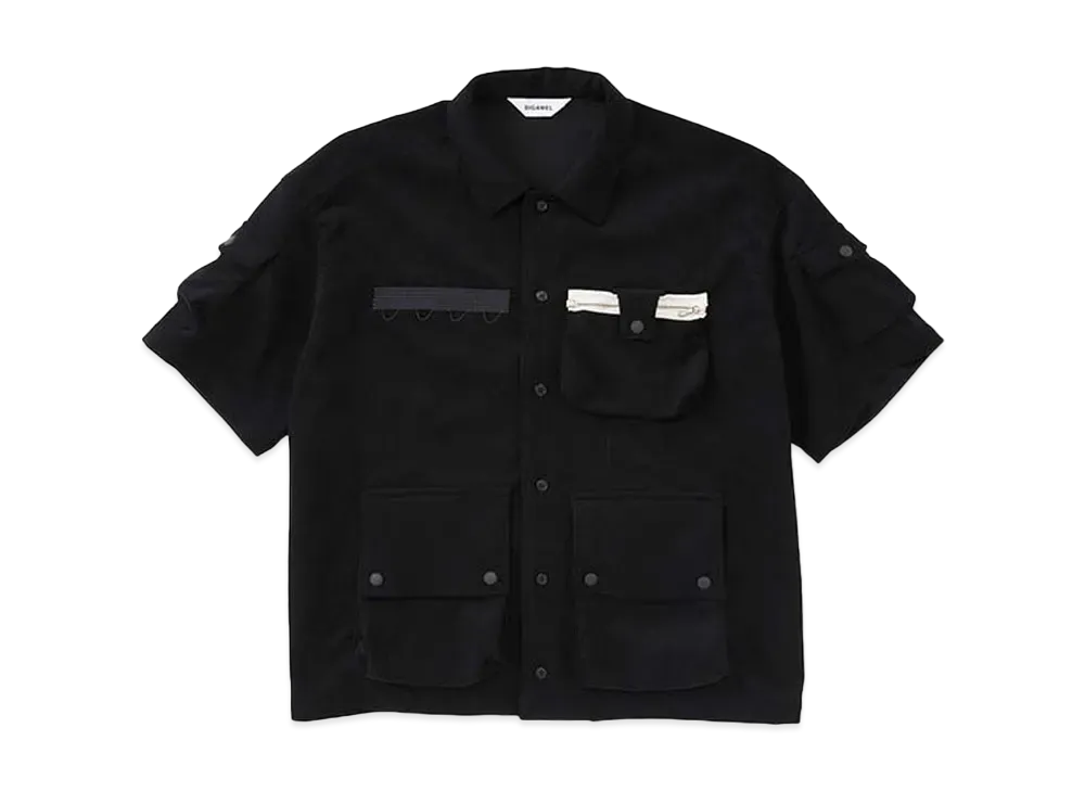 DIGAWEL 7 Pockets Corduroy S/S Shirt (F/CE. x DIGAWEL) "Black"