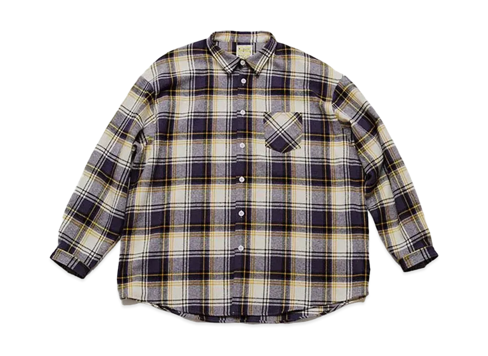 DIGAWEL MIN-NANO Oversized Check Shirt "Blue"