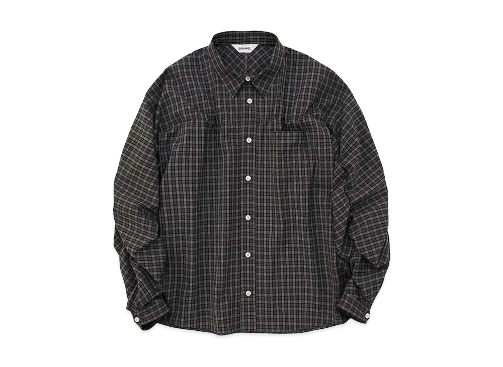 DIGAWEL Puckering Shirt "Grey Check"