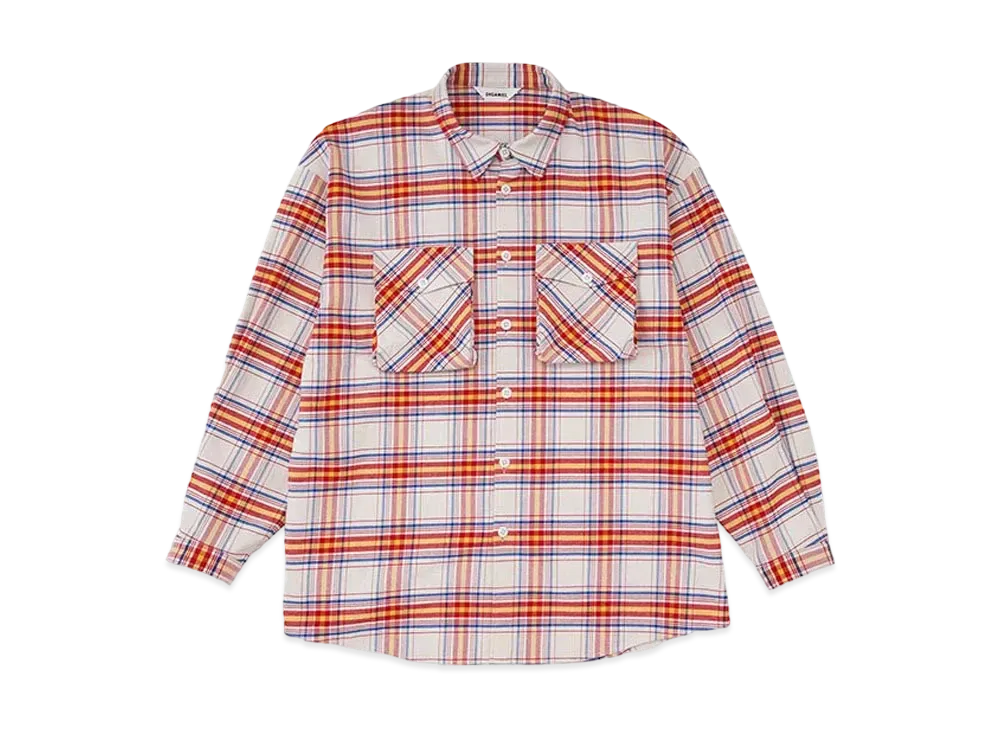 DIGAWEL Oversized Shirt (Check)2 "Red"