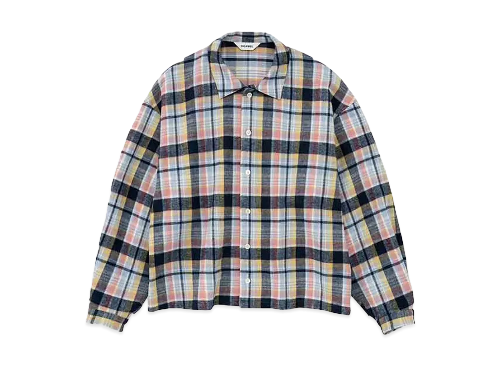 DIGAWEL Oversized Crop Top Shirt "Pink/L.Blue"