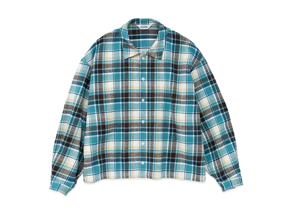 DIGAWEL Oversized Crop Top Shirt "Turquoise Blue"