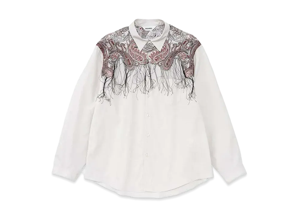 DIGAWEL Shirt (Generic)3 Paisley Embroidery "White"