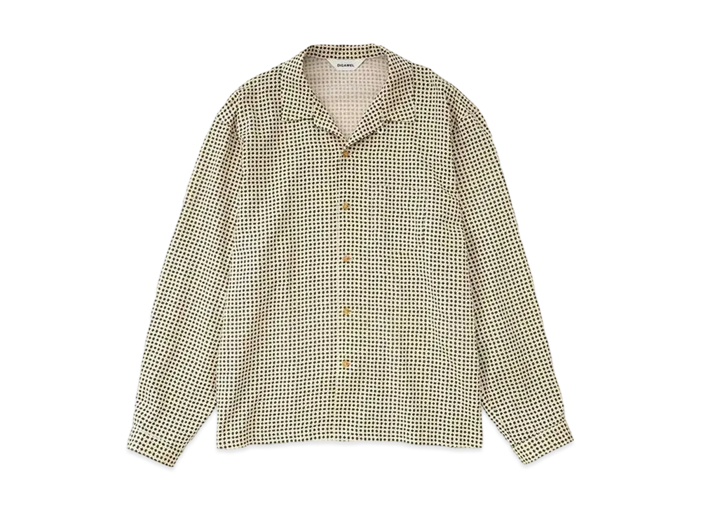 DIGAWEL Open Collar Shirt "Ivory"
