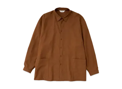 DIGAWEL Side Pocket Oversized Shirt "Brown"