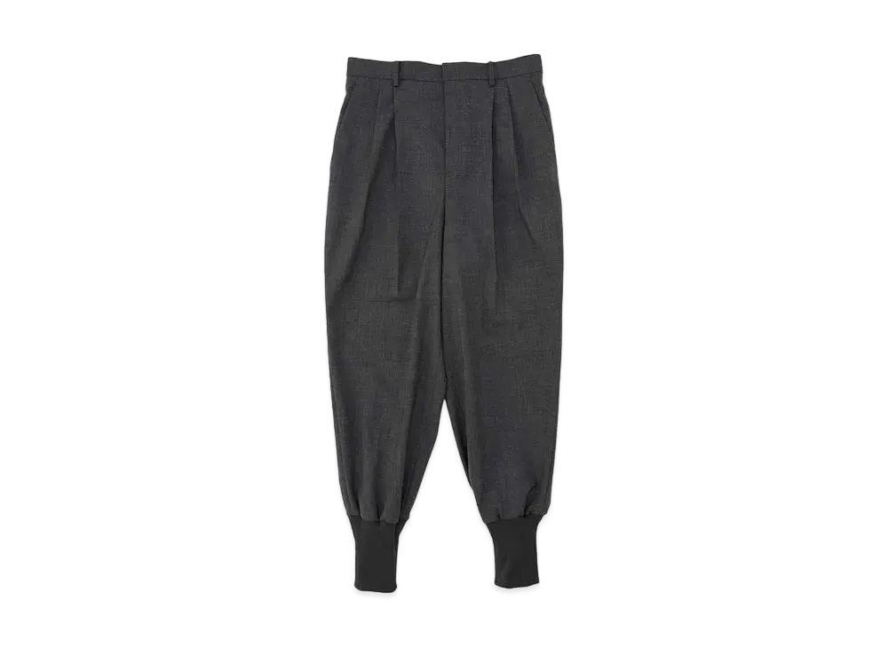 DIGAWEL 2 Tuck Tapered Hem Rib Pants "C.Grey"