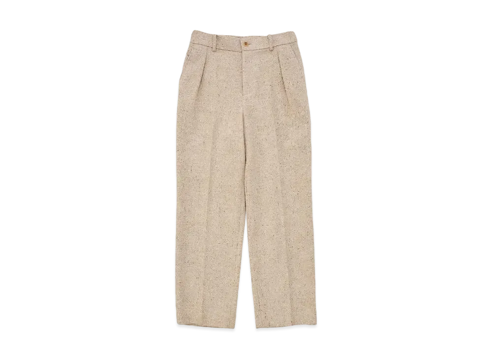 DIGAWEL In Tuck Pants1Tweed "White"