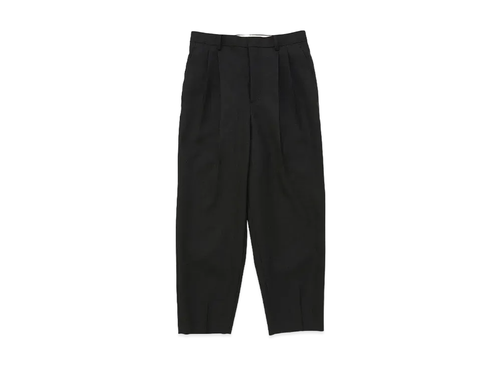 DIGAWEL 2 Tuck Tapered Pants1Merino Wool "Black"
