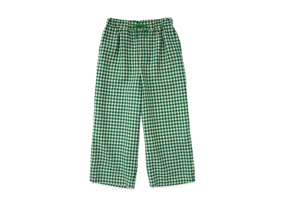 DIGAWEL Gingham Easy Pants "Green"