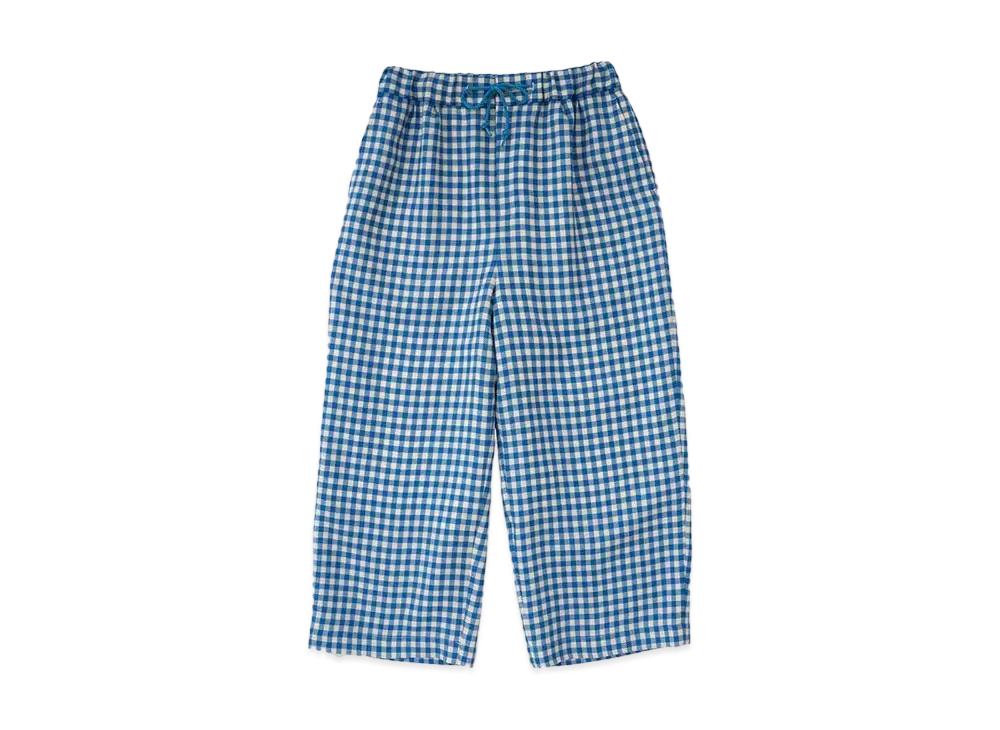 DIGAWEL Gingham Easy Pants "Blue"