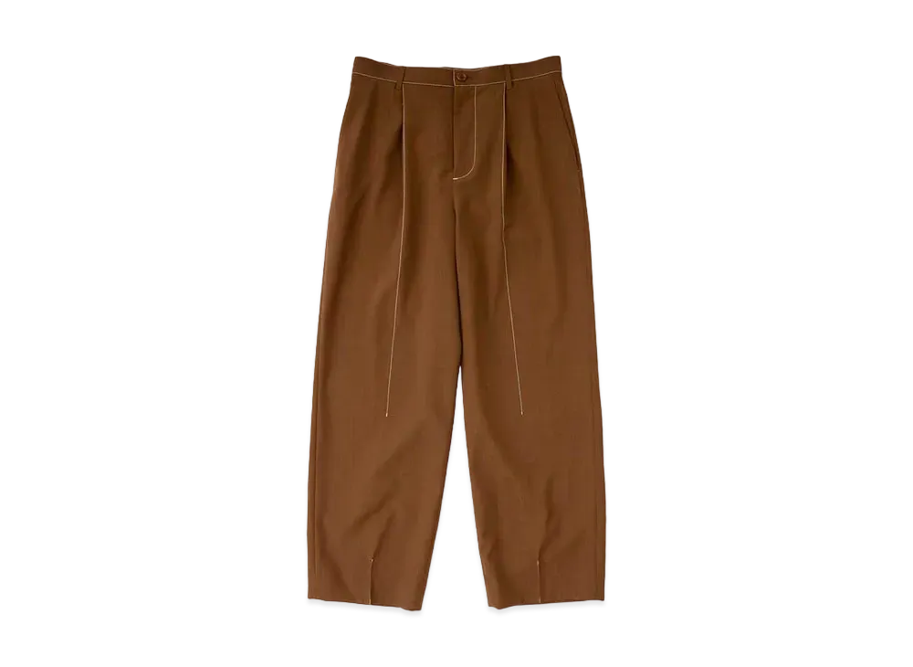 DIGAWEL Stitch 1 Tuck Pants "Brown"