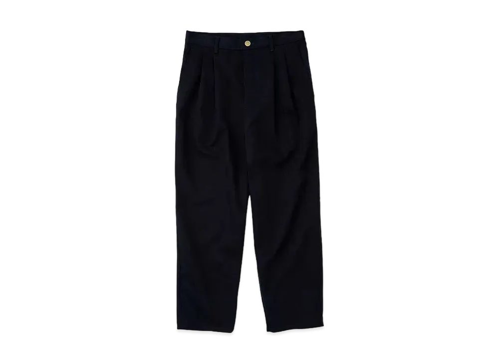 DIGAWEL 2 Tuck Tapered Pants1(Cotton) "Navy"