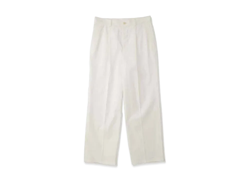 DIGAWEL Canvas 1 Tuck CP Pants "White"