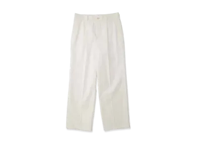 DIGAWEL Canvas 1 Tuck CP Pants "White"
