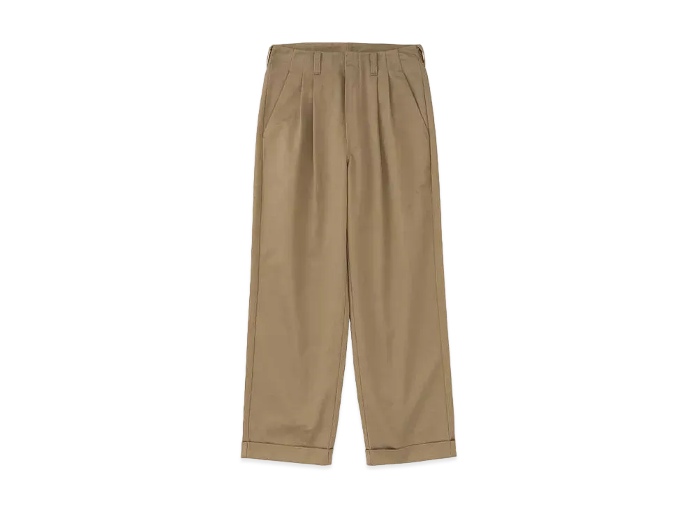 DIGAWEL 2 Tuck Slacks (Dickies×DIGAWEL) "Beige"