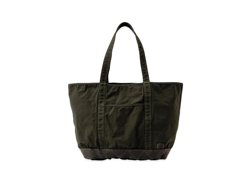 DIGAWEL Garment Dye Vinyl Tote Bag(L) "Olive"