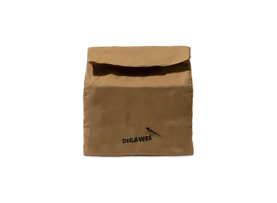 DIGAWEL Waxed Canvas Lunch Bag "Brown"