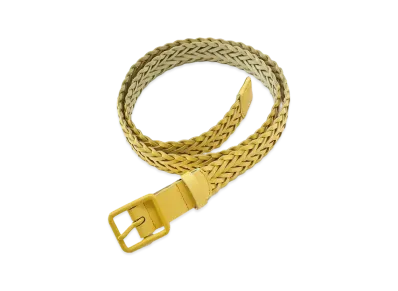 DIGAWEL Braided Leather Belt "Yellow"