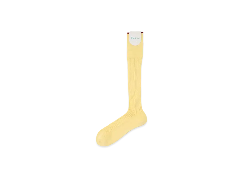 DIGAWEL Rib Semi-Long Socks/Mens (Kleuren x DIGAWEL) "Yellow"
