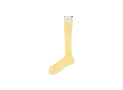 DIGAWEL Rib Semi-Long Socks/Mens (Kleuren x DIGAWEL) "Yellow"