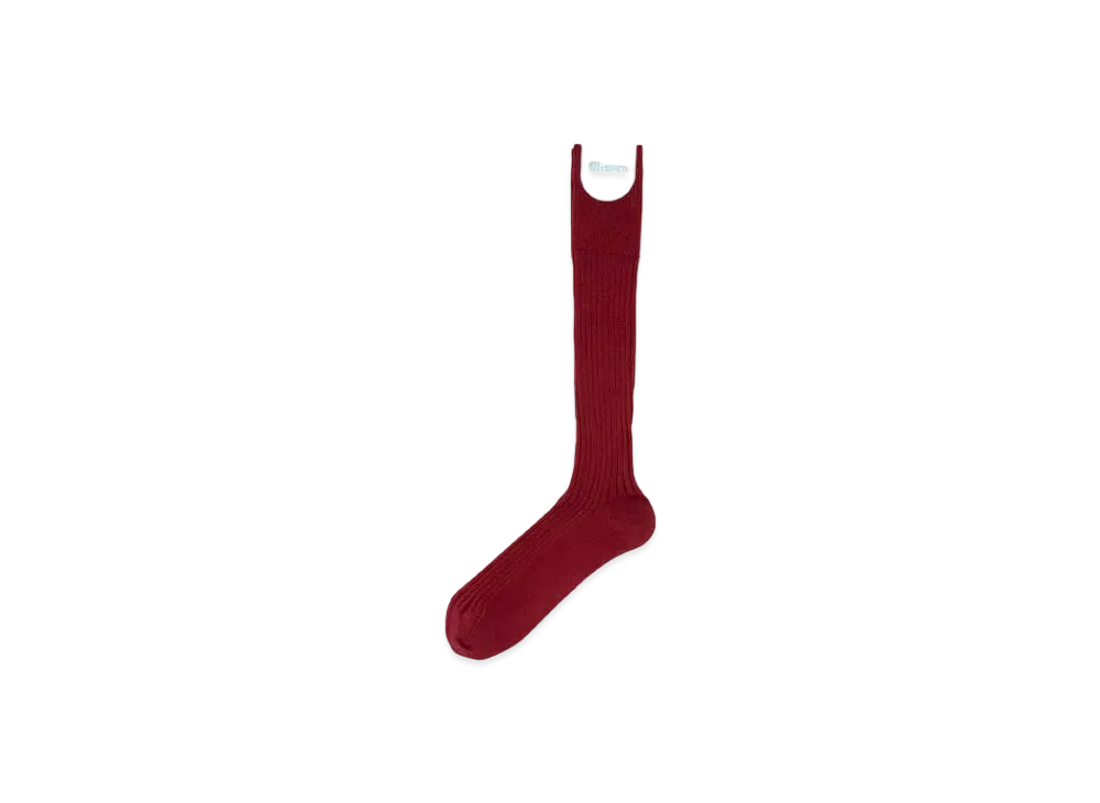 DIGAWEL Rib Semi-Long Socks/Mens (Kleuren x DIGAWEL) "Wine"
