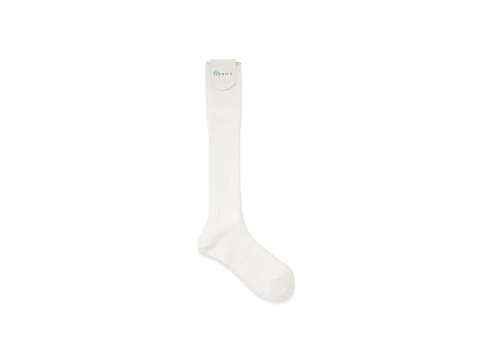 DIGAWEL Rib Semi-Long Socks/Womens (Kleuren x DIGAWEL) "White"