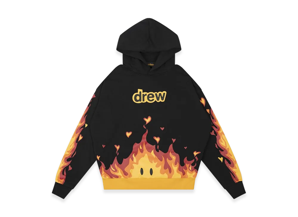 Drew House Fire Hoodie "Black"