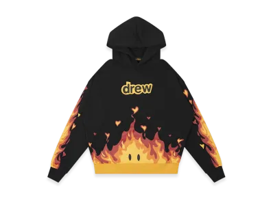 Drew House Fire Hoodie "Black"
